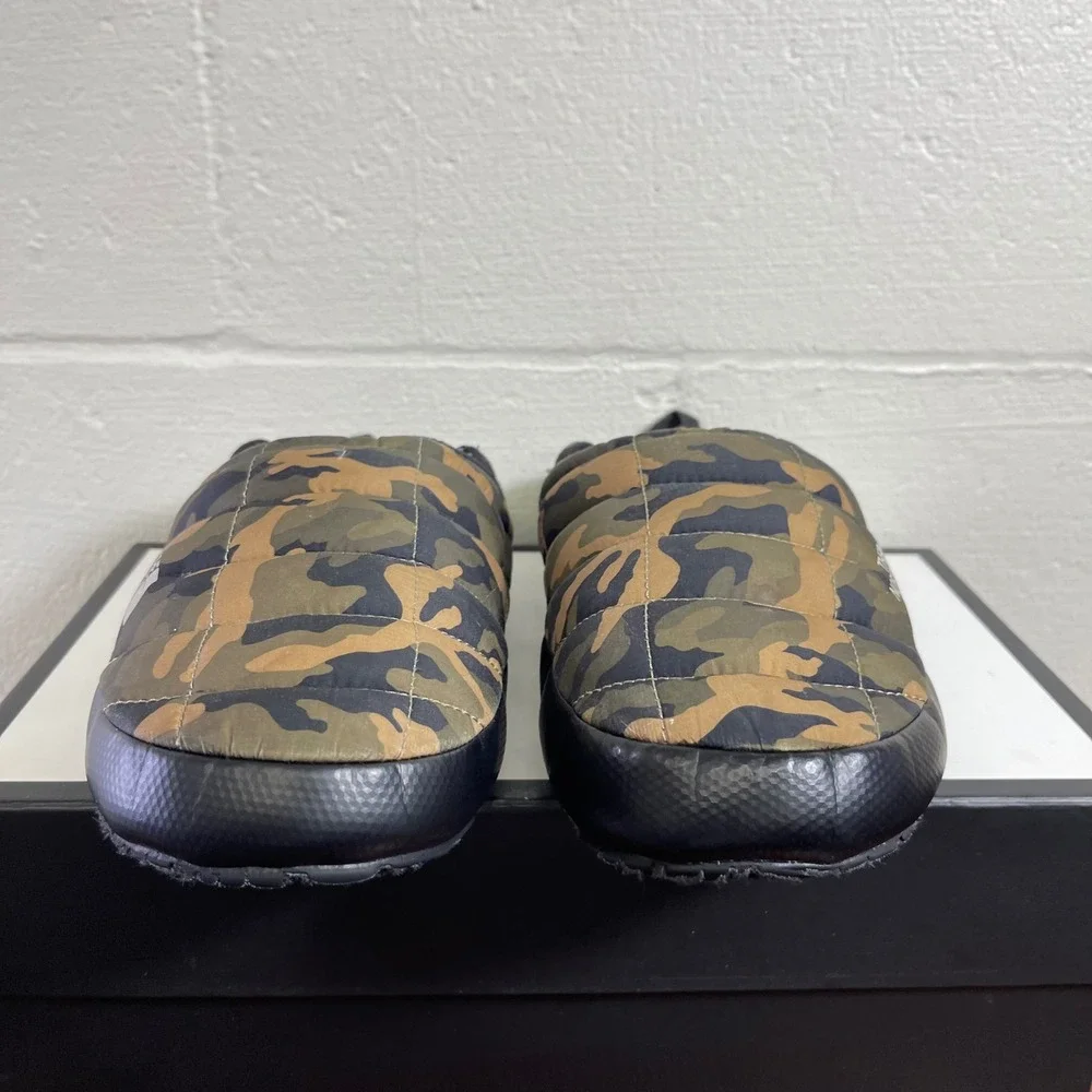 The North Face Thermoball Traction Mule V Camo Green Slippers Slip On Men's 10